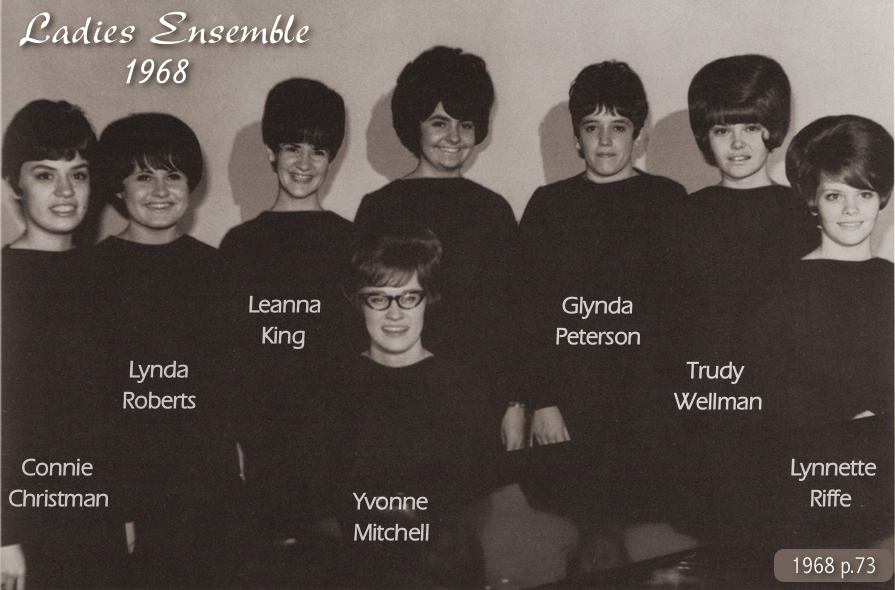 picture of the 1968 Ladies Ensemble at Northwest College